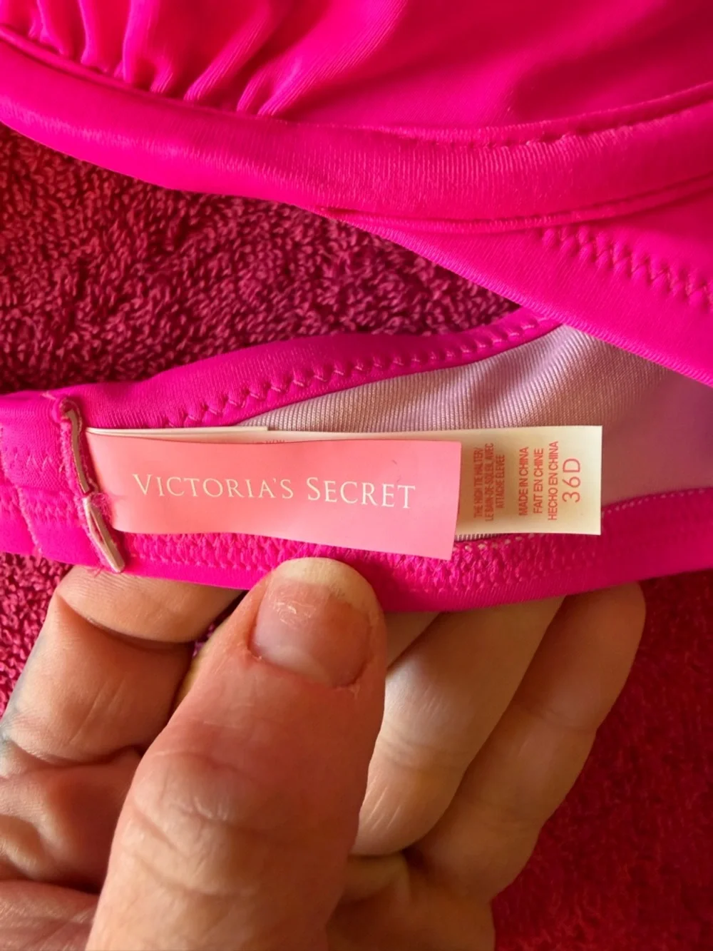 Victoria's Secret Hot Pink Ruffle Halter Bikini Top - Picture 8 of 10